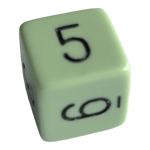 Chessex Chessex Opaque Pastel Green/Black W6