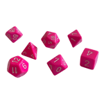 Chessex Chessex Opaque Pink/Weiß 7er Set
