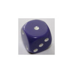 Chessex Opaque Purple/White W6 12mm