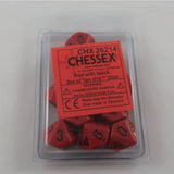 Chessex Chessex Opaque Red/black 10 x W10 Set