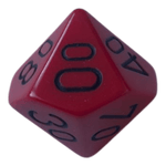 Chessex Chessex Opaque Red/Black W10-0