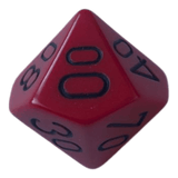 Chessex Chessex Opaque Red/Black W10-0