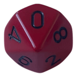 Chessex Chessex Opaque Red/Black W10