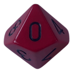 Chessex Chessex Opaque Red/Black W10