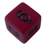 Chessex Chessex Opaque Red/Black W6