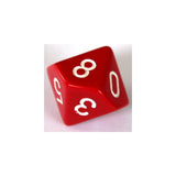 Chessex Opaque Red/White W10
