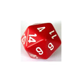 Chessex Chessex Opaque Red/White W20