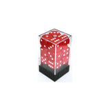 Chessex Opaque Red/White W6 16mm Set