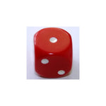 Chessex Chessex Opaque Red/White W6 16mm