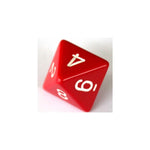 Chessex Opaque Red/White W8