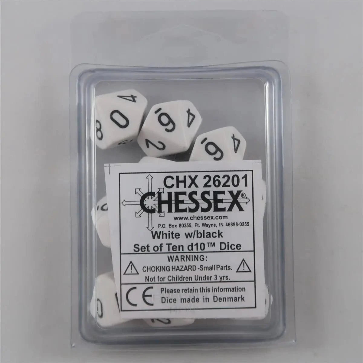 Chessex Chessex Opaque White 10 x W10 Set
