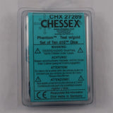 Chessex Chessex Phantom Teal/Gold 10 x W10 Set