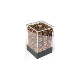 Chessex Chessex Scarab Blue-Blood/Gold W6 12mm Set