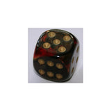 Chessex Chessex Scarab Blue-Blood/Gold W6 20mm