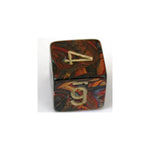 Chessex Chessex Scarab Blue-Blood/Gold W6