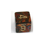 Chessex Scarab Blue-Blood/Gold W6