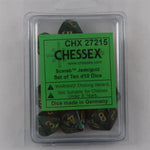 Chessex Chessex Scarab Jade/Gold 10 x W10 Set