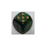 Chessex Scarab Jade/Gold W6 20mm