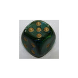 Chessex Scarab Jade/Gold W6 20mm