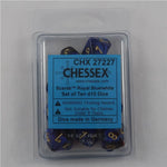 Chessex Chessex Scarab Royal Blue/Gold 10 x W10 Set