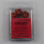 Chessex Chessex Scarab Scarlet/Gold 10 x W10 Set