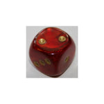 Chessex Scarab Scarlet/Gold W6 20mm