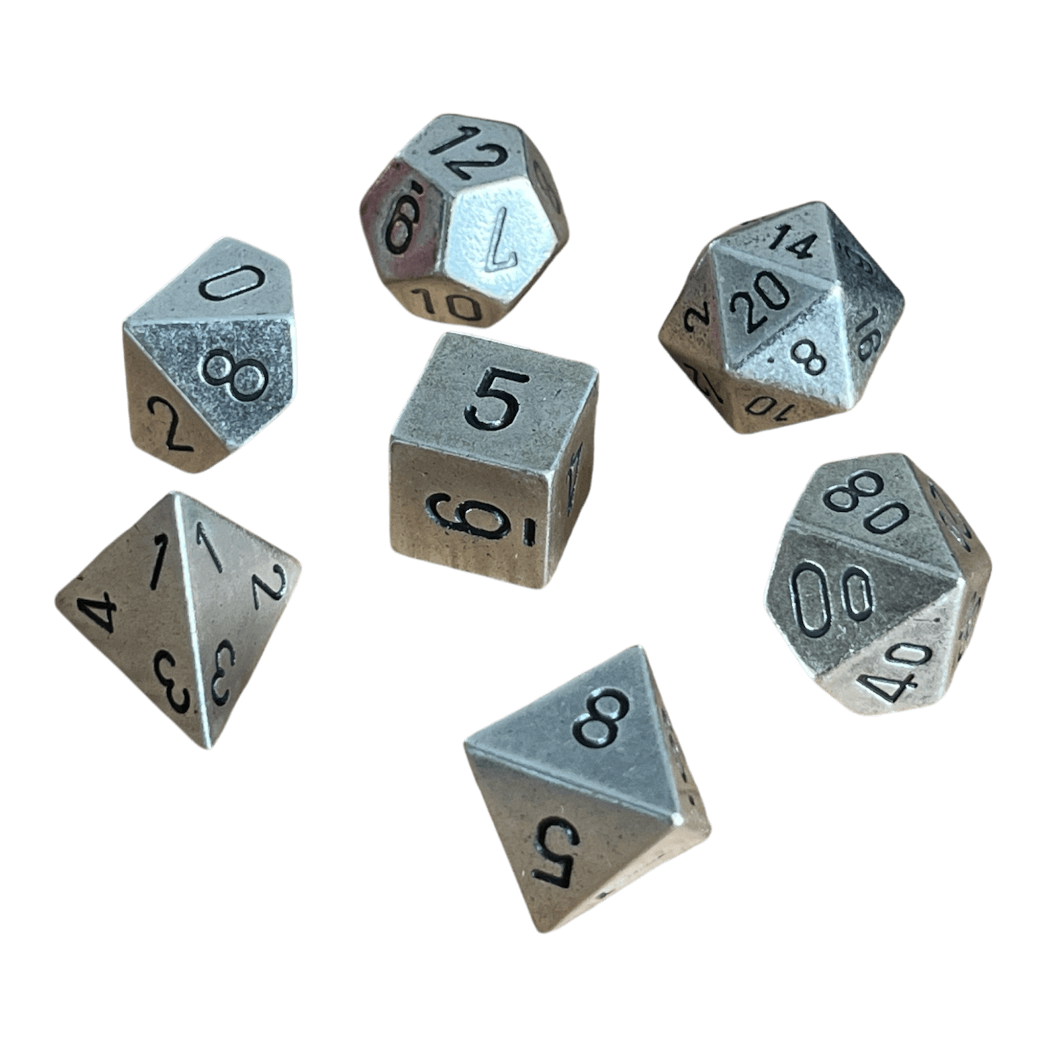 Chessex Chessex Solid Metal Silver Color Set
