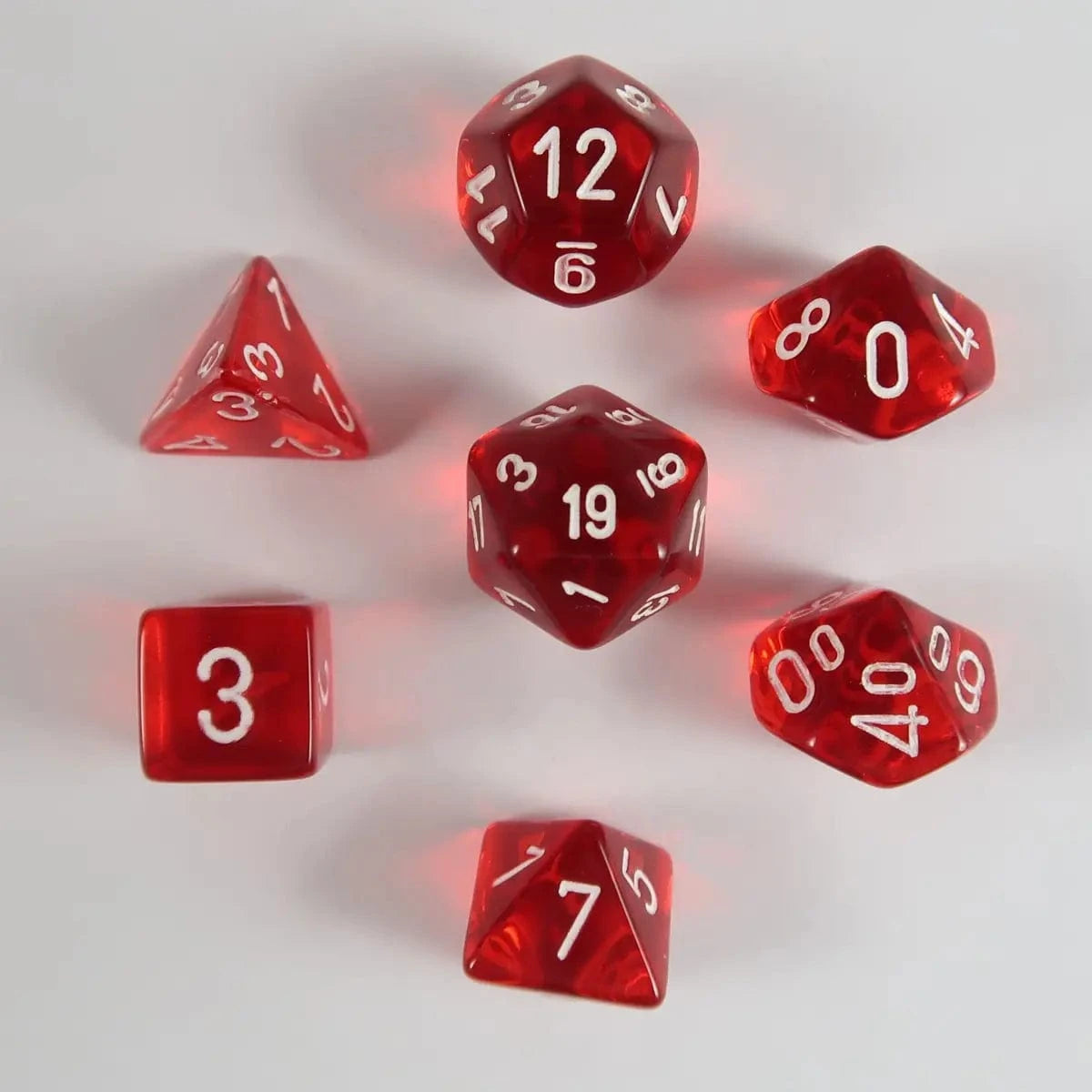 Chessex Chessex Translucent red Mini-Würfelset