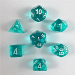 Chessex Chessex Translucent Teal/white Mini-Würfelset