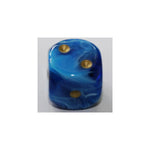 Chessex Vortex Blue/Gold W6 12mm