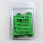 Chessex Chessex Vortex Green/Gold 10 x W10 Set