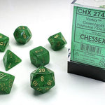 Chessex Chessex Vortex Green/Gold 7er Set