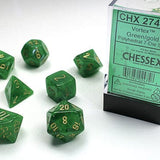 Chessex Chessex Vortex Green/Gold 7er Set