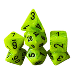 Würfel Stube Chessex Vortex Mega‑Hedral Bright Green/black Set