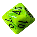 Würfel Stube Chessex Vortex Mega‑Hedral Bright Green/black W10/0