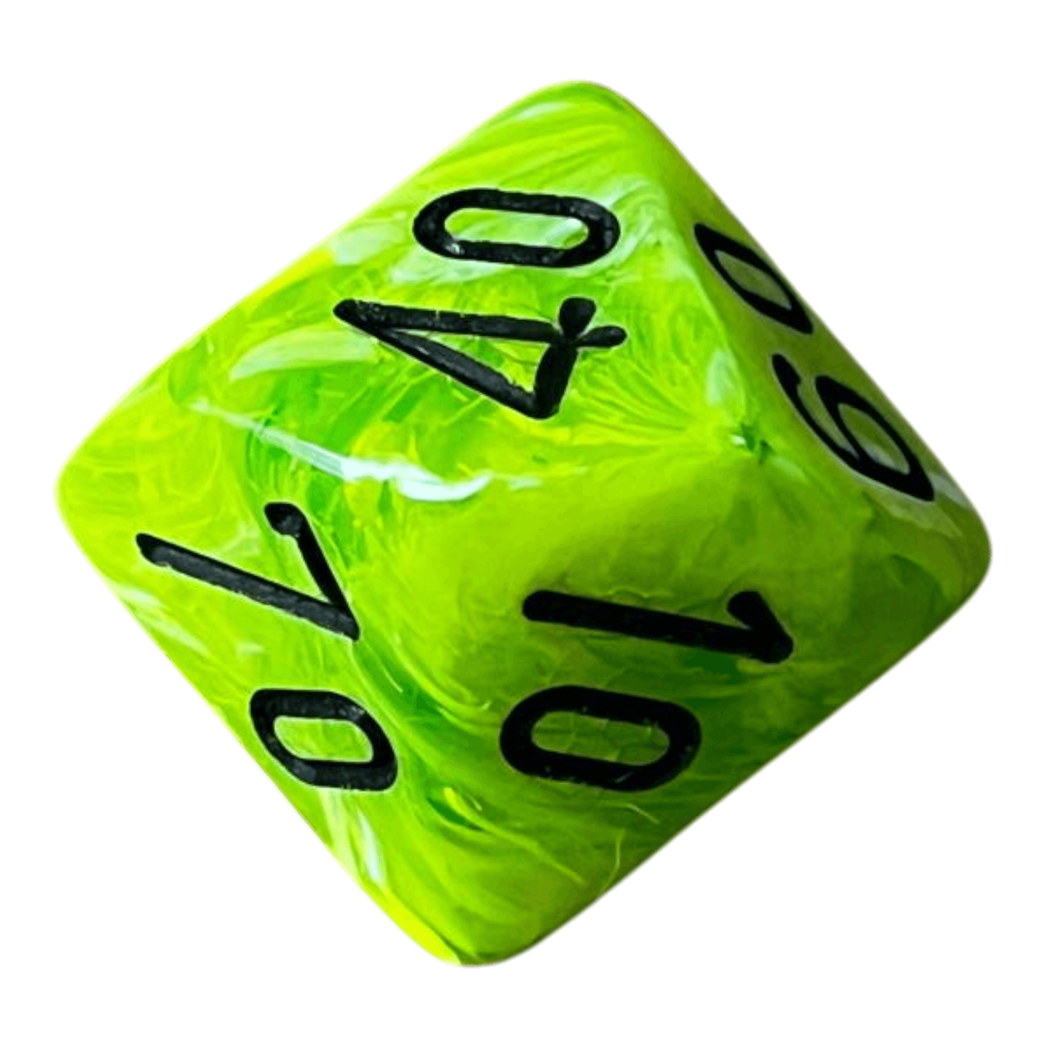 Würfel Stube Chessex Vortex Mega‑Hedral Bright Green/black W10/0