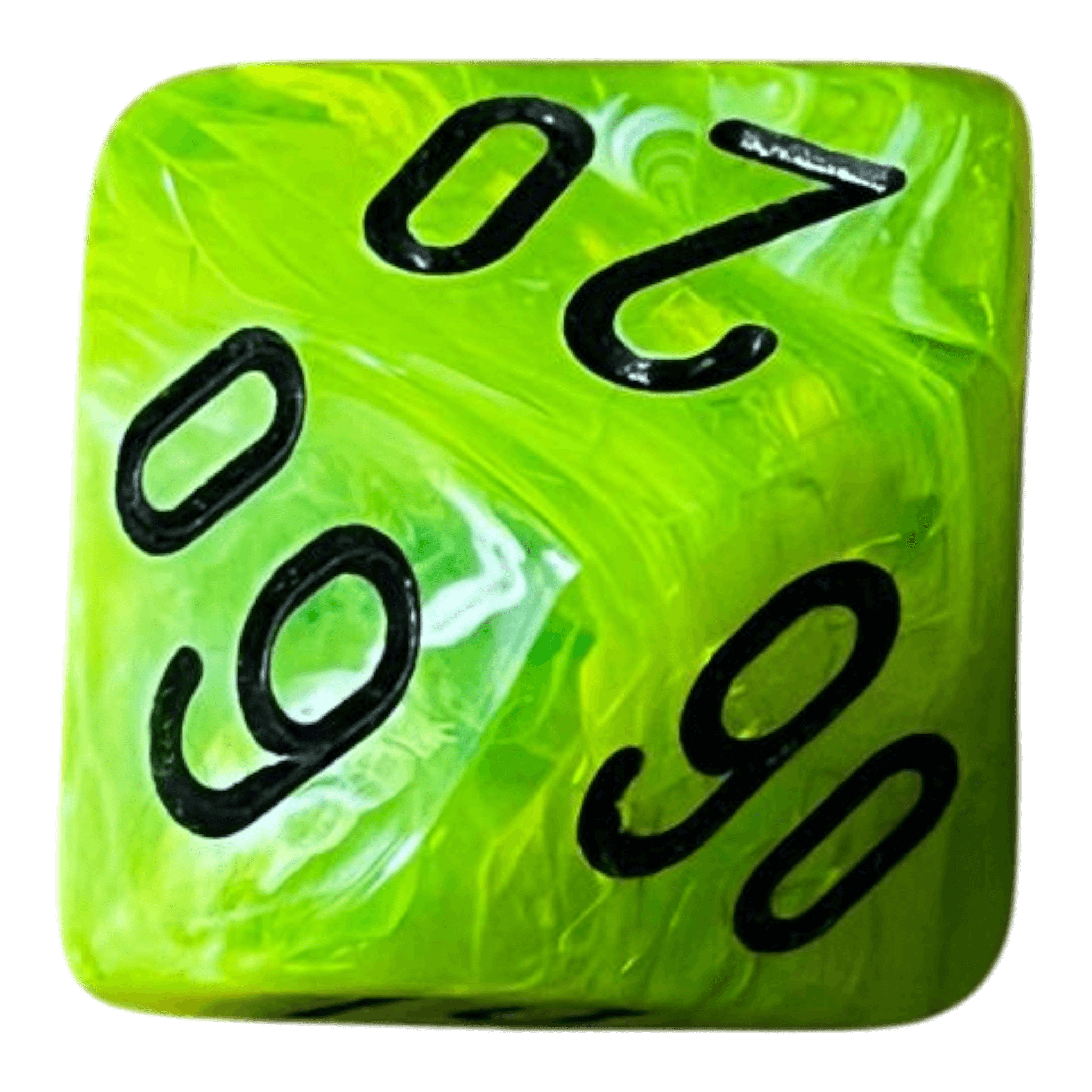 Würfel Stube Chessex Vortex Mega‑Hedral Bright Green/black W10/0