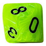 Würfel Stube Chessex Vortex Mega‑Hedral Bright Green/black W10