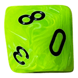 Würfel Stube Chessex Vortex Mega‑Hedral Bright Green/black W10