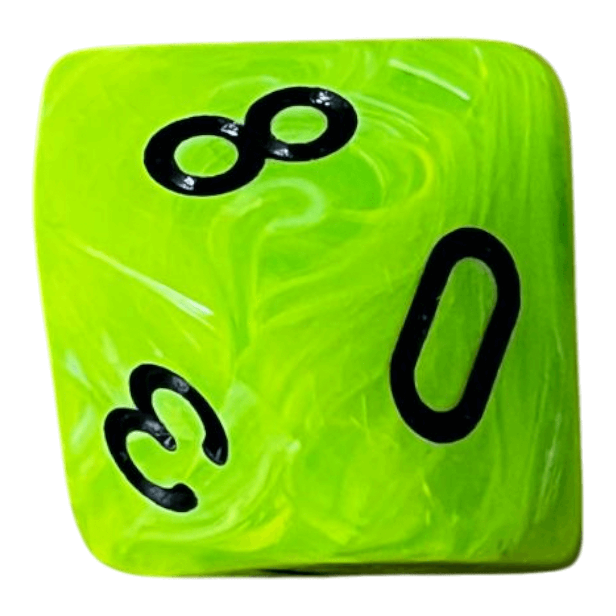 Würfel Stube Chessex Vortex Mega‑Hedral Bright Green/black W10