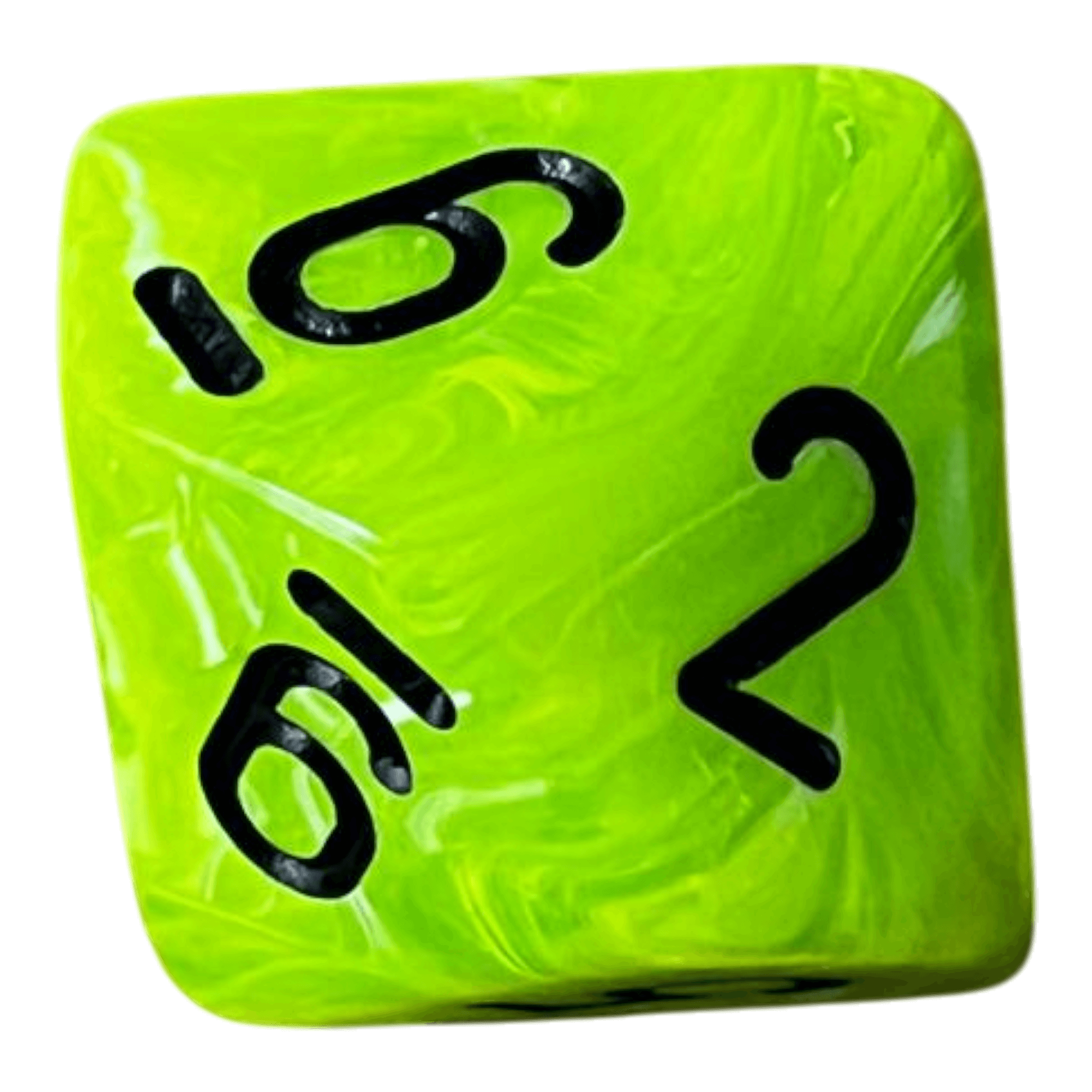 Würfel Stube Chessex Vortex Mega‑Hedral Bright Green/black W10