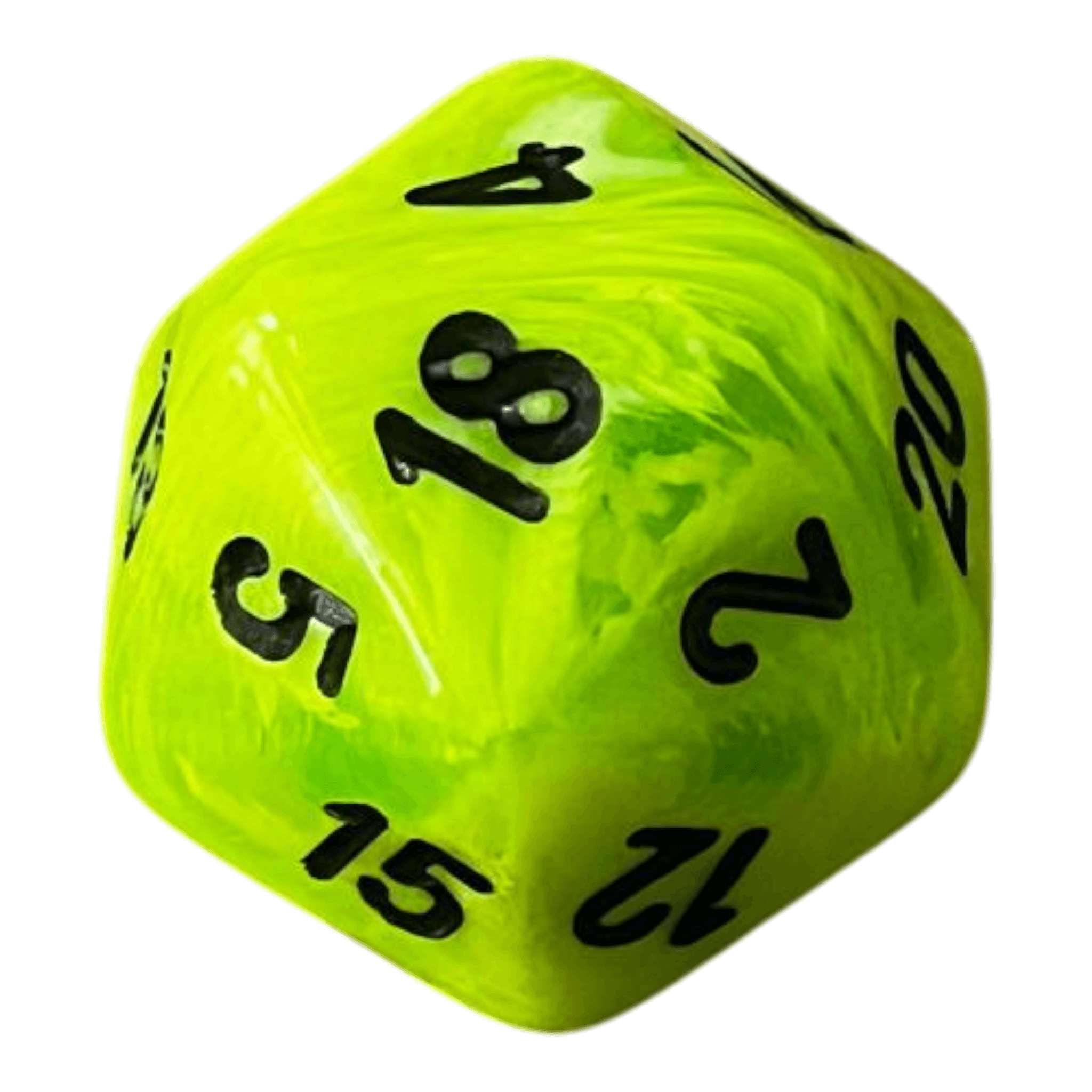 Würfel Stube Chessex Vortex Mega‑Hedral Bright Green/black W20