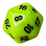 Würfel Stube Chessex Vortex Mega‑Hedral Bright Green/black W20