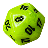 Würfel Stube Chessex Vortex Mega‑Hedral Bright Green/black W20