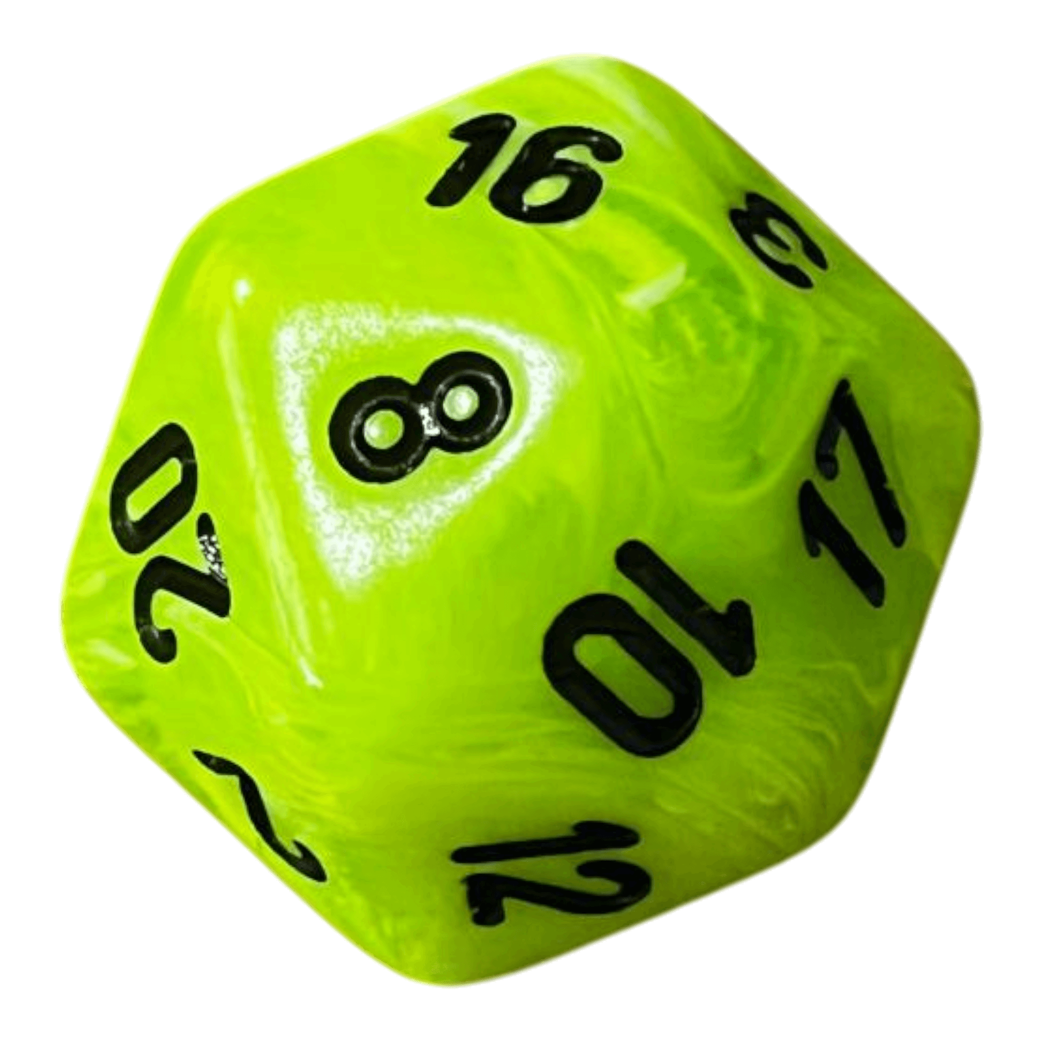 Würfel Stube Chessex Vortex Mega‑Hedral Bright Green/black W20