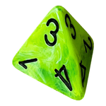 Würfel Stube Chessex Vortex Mega‑Hedral Bright Green/black W4