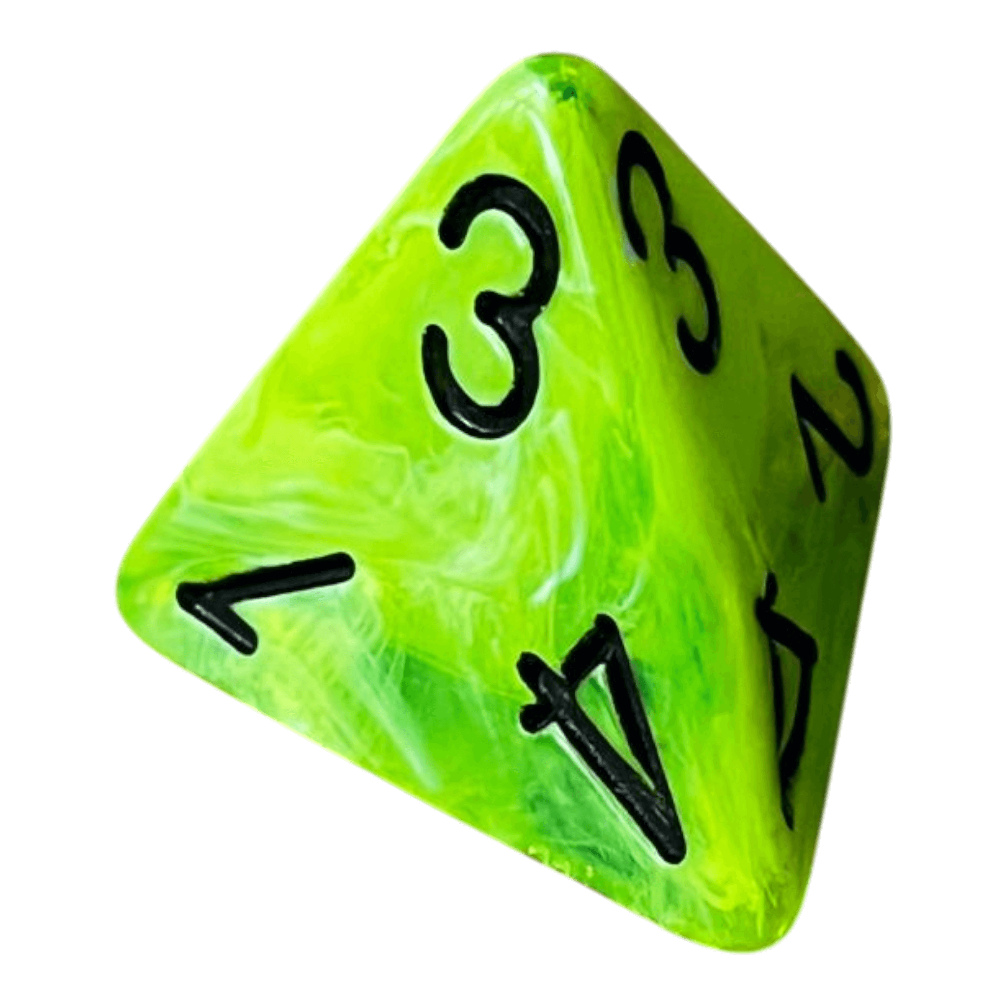 Würfel Stube Chessex Vortex Mega‑Hedral Bright Green/black W4