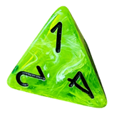 Würfel Stube Chessex Vortex Mega‑Hedral Bright Green/black W4