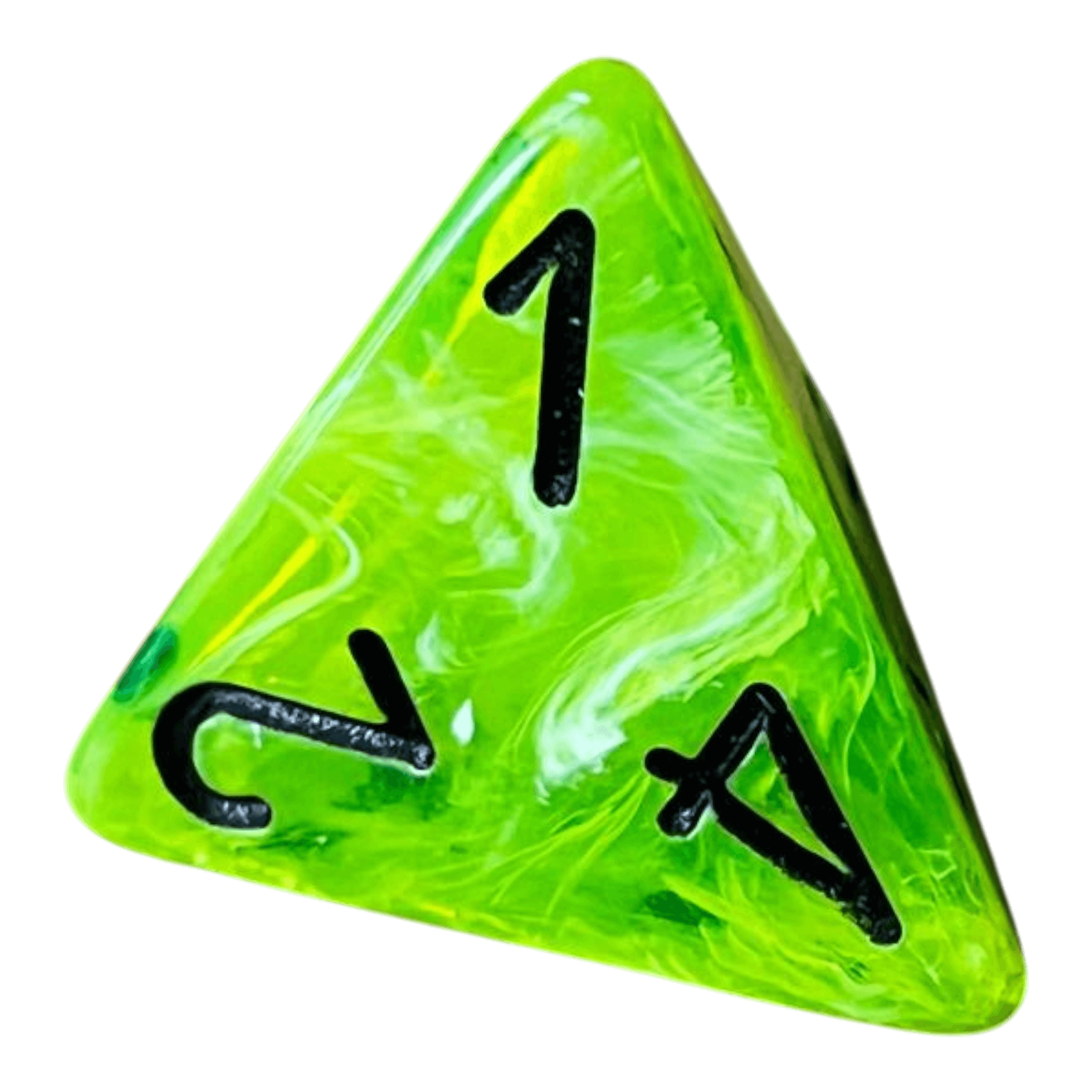 Würfel Stube Chessex Vortex Mega‑Hedral Bright Green/black W4