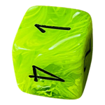 Würfel Stube Chessex Vortex Mega‑Hedral Bright Green/black W6